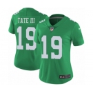 Women's Nike Philadelphia Eagles #19 Golden Tate III Limited Green Rush Vapor Untouchable NFL Jersey