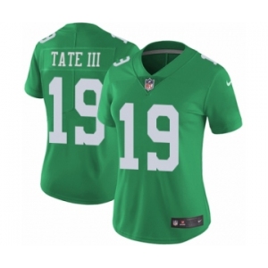 Women's Nike Philadelphia Eagles #19 Golden Tate III Limited Green Rush Vapor Untouchable NFL Jersey