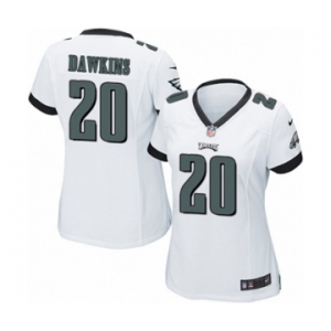 Women's Nike Philadelphia Eagles #20 Brian Dawkins Game White NFL Jersey