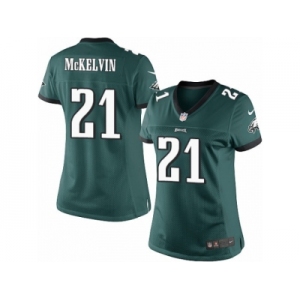 Women's Nike Philadelphia Eagles #21 Leodis McKelvin Limited Midnight Green Team Color NFL Jersey