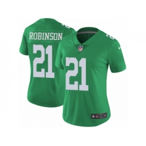 Women's Nike Philadelphia Eagles #21 Patrick Robinson Limited Green Rush NFL Jersey