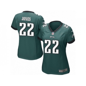 Women's Nike Philadelphia Eagles #22 Sidney Jones Game Midnight Green Team Color NFL Jersey