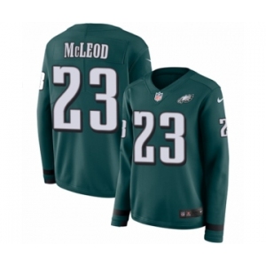 Women's Nike Philadelphia Eagles #23 Rodney McLeod Limited Green Therma Long Sleeve NFL Jersey