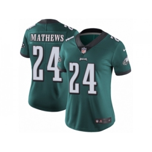 Women's Nike Philadelphia Eagles #24 Ryan Mathews Vapor Untouchable Limited Midnight Green Team Color NFL Jersey