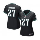 Women's Nike Philadelphia Eagles #27 Malcolm Jenkins Game Black Alternate NFL Jersey