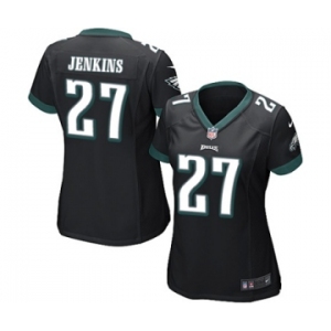 Women's Nike Philadelphia Eagles #27 Malcolm Jenkins Game Black Alternate NFL Jersey