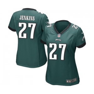 Women's Nike Philadelphia Eagles #27 Malcolm Jenkins Game Midnight Green Team Color NFL Jersey