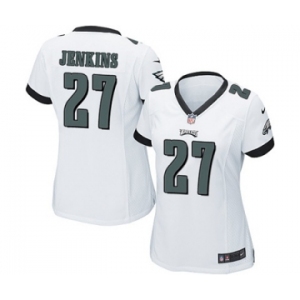 Women's Nike Philadelphia Eagles #27 Malcolm Jenkins Game White NFL Jersey