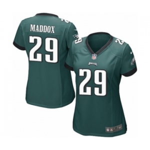 Women's Nike Philadelphia Eagles #29 Avonte Maddox Game Midnight Green Team Color NFL Jersey