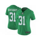 Women's Nike Philadelphia Eagles #31 Wilbert Montgomery Limited Green Rush NFL Jersey