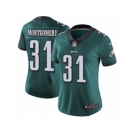 Women's Nike Philadelphia Eagles #31 Wilbert Montgomery Vapor Untouchable Limited Midnight Green Team Color NFL Jersey