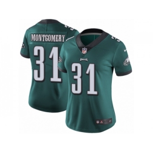 Women's Nike Philadelphia Eagles #31 Wilbert Montgomery Vapor Untouchable Limited Midnight Green Team Color NFL Jersey