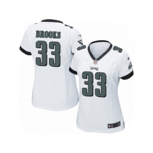 Women's Nike Philadelphia Eagles #33 Ron Brooks Limited White NFL Jersey