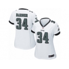 Women's Nike Philadelphia Eagles #34 Kenjon Barner Limited White NFL Jersey