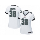 Women's Nike Philadelphia Eagles #36 Dwayne Gratz Limited White NFL Jersey