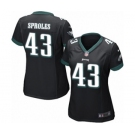 Women's Nike Philadelphia Eagles #43 Darren Sproles Game Black Alternate NFL Jersey