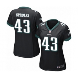 Women's Nike Philadelphia Eagles #43 Darren Sproles Game Black Alternate NFL Jersey