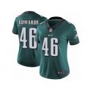 Women's Nike Philadelphia Eagles #46 Herman Edwards Vapor Untouchable Limited Midnight Green Team Color NFL Jersey