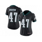 Women's Nike Philadelphia Eagles #47 Trey Burton Limited Black Rush NFL Jersey