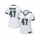 Women's Nike Philadelphia Eagles #47 Trey Burton Limited White NFL Jersey