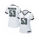 Women's Nike Philadelphia Eagles #53 Nigel Bradham Limited White NFL Jersey