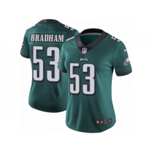 Women's Nike Philadelphia Eagles #53 Nigel Bradham Vapor Untouchable Limited Midnight Green Team Color NFL Jersey