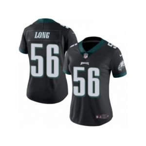 Women's Nike Philadelphia Eagles #56 Chris Long Limited Black Rush NFL Jersey