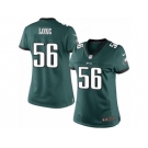 Women's Nike Philadelphia Eagles #56 Chris Long Limited Midnight Green Team Color NFL Jersey