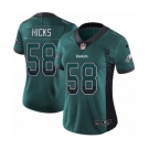 Women's Nike Philadelphia Eagles #58 Jordan Hicks Limited Green Rush Drift Fashion NFL Jersey