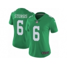 Women's Nike Philadelphia Eagles #6 Caleb Sturgis Limited Green Rush NFL Jersey