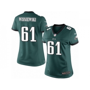 Women's Nike Philadelphia Eagles #61 Stefen Wisniewski Limited Midnight Green Team Color NFL Jersey