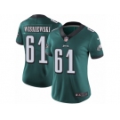 Women's Nike Philadelphia Eagles #61 Stefen Wisniewski Vapor Untouchable Limited Midnight Green Team Color NFL Jersey