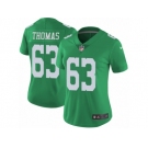 Women's Nike Philadelphia Eagles #63 Dallas Thomas Limited Green Rush NFL Jersey