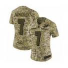 Women's Nike Philadelphia Eagles #7 Ron Jaworski Limited Camo 2018 Salute to Service NFL Jersey