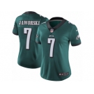 Women's Nike Philadelphia Eagles #7 Ron Jaworski Vapor Untouchable Limited Midnight Green Team Color NFL Jersey