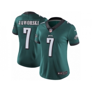 Women's Nike Philadelphia Eagles #7 Ron Jaworski Vapor Untouchable Limited Midnight Green Team Color NFL Jersey