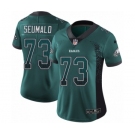 Women's Nike Philadelphia Eagles #73 Isaac Seumalo Limited Green Rush Drift Fashion NFL Jersey