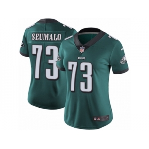 Women's Nike Philadelphia Eagles #73 Isaac Seumalo Vapor Untouchable Limited Midnight Green Team Color NFL Jersey