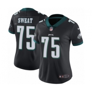 Women's Nike Philadelphia Eagles #75 Josh Sweat Black Alternate Vapor Untouchable Limited Player NFL Jersey