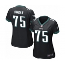 Women's Nike Philadelphia Eagles #75 Josh Sweat Game Black Alternate NFL Jersey