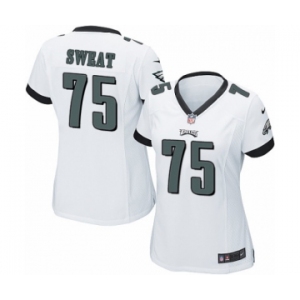 Women's Nike Philadelphia Eagles #75 Josh Sweat Game White NFL Jersey