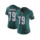 Women's Nike Philadelphia Eagles #79 Brandon Brooks Vapor Untouchable Limited Midnight Green Team Color NFL Jersey