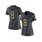 Women's Nike Philadelphia Eagles #8 Donnie Jones Limited Black 2016 Salute to Service NFL Jersey