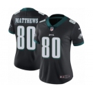 Women's Nike Philadelphia Eagles #80 Jordan Matthews Black Alternate Vapor Untouchable Limited Player NFL Jersey