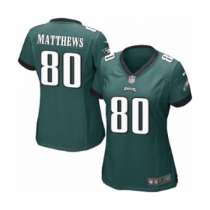 Women's Nike Philadelphia Eagles #80 Jordan Matthews Game Midnight Green Team Color NFL Jersey