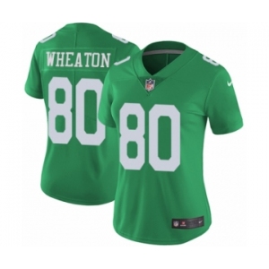 Women's Nike Philadelphia Eagles #80 Markus Wheaton Limited Green Rush Vapor Untouchable NFL Jersey