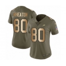 Women's Nike Philadelphia Eagles #80 Markus Wheaton Limited Olive Gold 2017 Salute to Service NFL Jersey