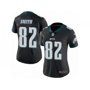 Women's Nike Philadelphia Eagles #82 Torrey Smith Limited Black Rush NFL Jersey