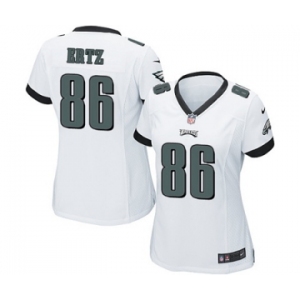 Women's Nike Philadelphia Eagles #86 Zach Ertz Game White NFL Jersey