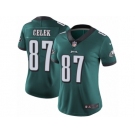 Women's Nike Philadelphia Eagles #87 Brent Celek Vapor Untouchable Limited Midnight Green Team Color NFL Jersey